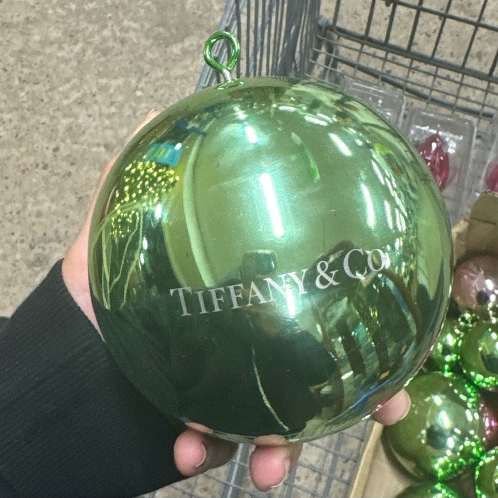 Tiffany & Co. Green Glass Holiday Ornament